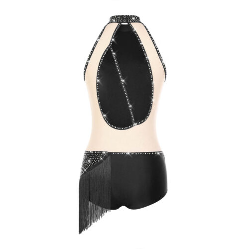 Women Adult Ballet Dance Dress Lyrical tassel Leotard Skating Costume Dancewear - Picture 45 of 62