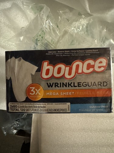 Bounce Wrinkle Guard Mega Sheets 120 Outdoor Fresh
