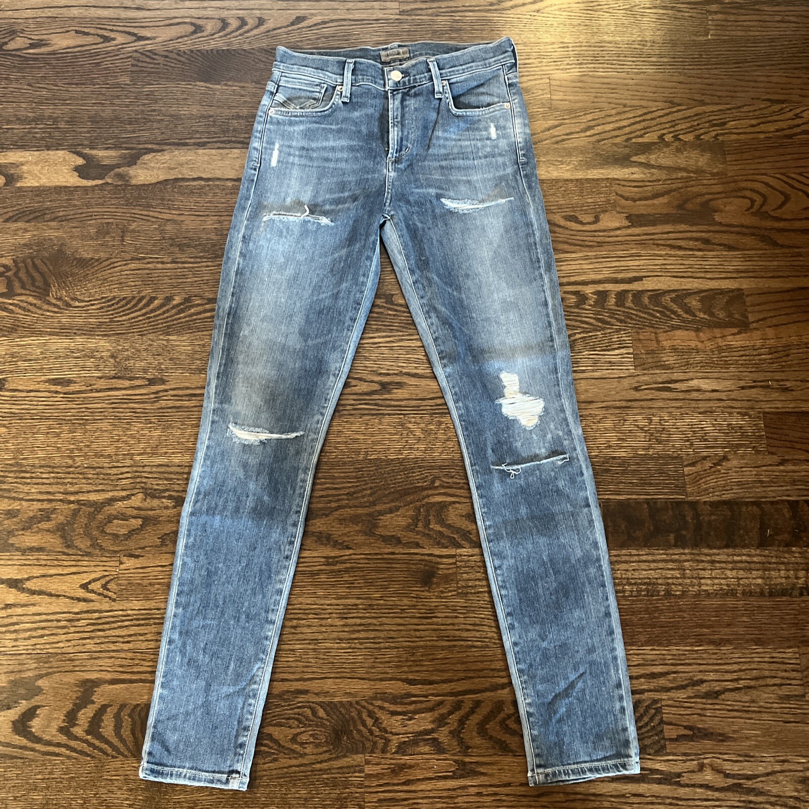 AGOLDE Women's Sophie Slim Stretch Skinny Medium Wash Denim Jeans 27 NEW