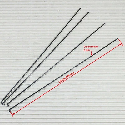 DT Swiss Champion Speiche Länge 276 mm 4 Stück schwarz 2,0 mm dick gekröpft