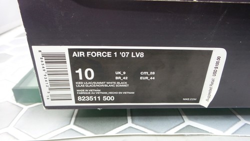 Talla 10 - Nike Air Force 1 Low '07 LV8 Iced Lila con Caja JL272 - Imagen 20 de 20