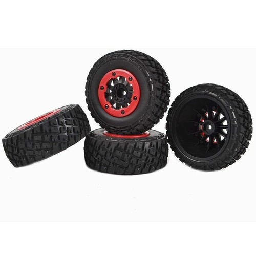 1:10 Short Course Car Truck Tires &Wheel 12mm Hex For Losi 1/10 Baja Rey 2.0 4X4 - Picture 9 of 11