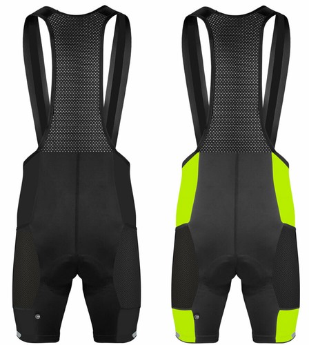 Men's Gel Touring Padded Cycling Bib-Shorts | Large Mesh Pockets | Made in USA - Picture 7 of 18