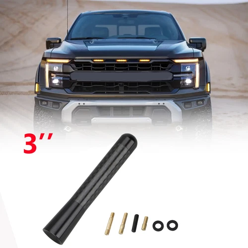 3" Short Black Antenna Mast Radio AM/FM for FORD F-150 F150 2009-2024 New
