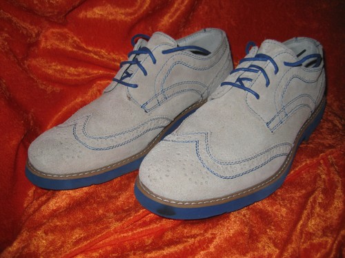 GBX HERRENSCHUHE GRÖSSE 8 KNOCHEN & BLAU WINGTIP 134079 SEHR DETAILLIERT LEUCHTEND BLAU - Bild 9 von 11