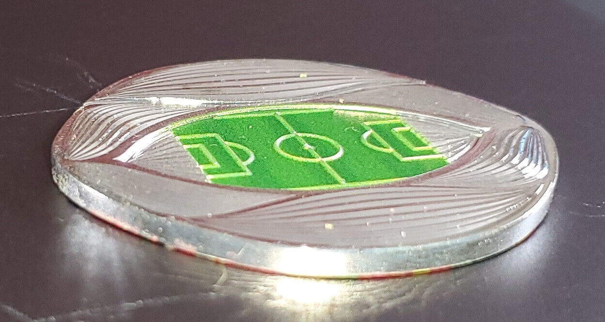 Qatar 2022 World Cup Silver Coin 3D Lusail City Stadium Pele Autograph Man U Old - Picture 6 of 11