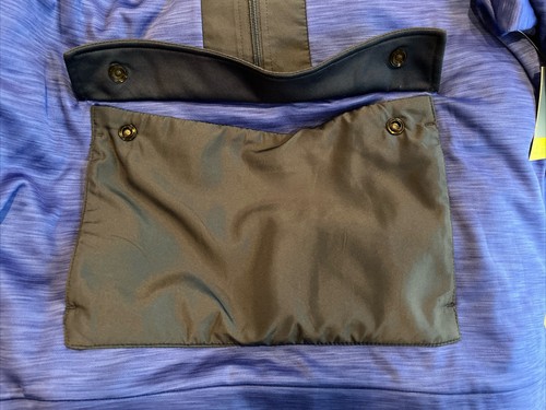 Tek Gear 1/2 Zip Mixed Media Fleece Pullover Hood Mens Large Blue Half Zip New - Picture 12 of 16