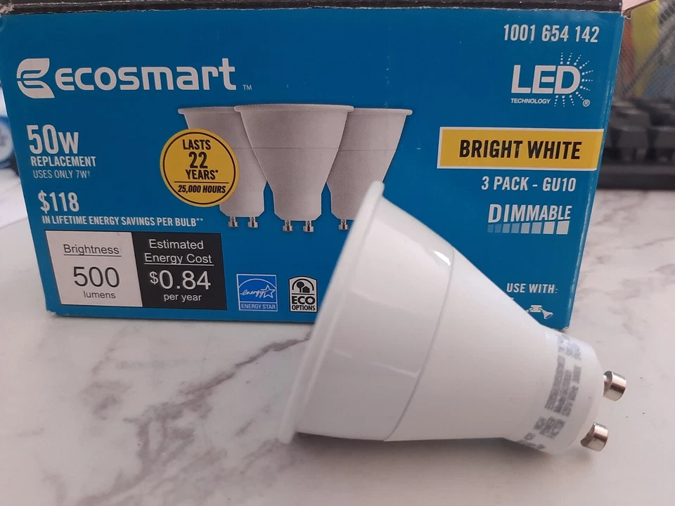 Ecosmart Led 50w Light bulbs- 3 pack GU10 - Image 2 of 4