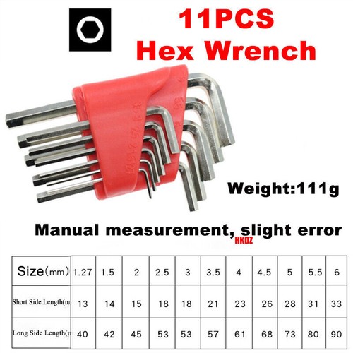 M2~M8 Metric Hexagonal Key 0.9mm~4mm All SizesShort Arm Allen Keys Hex Wrenches - Picture 4 of 20