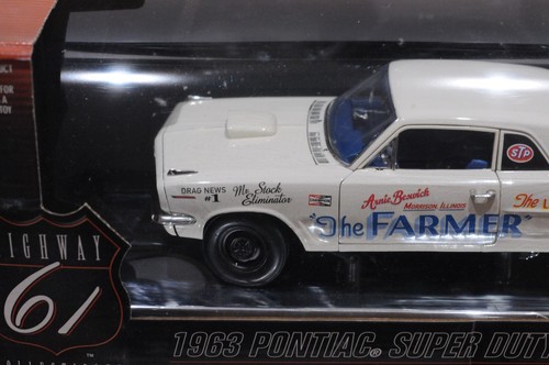 HIGHWAY 61 1963 PONTIAC SUPER DUTY ARNIE BESWICK “THE FARMER” SCALE 1:18 DIECAST - Picture 2 of 7