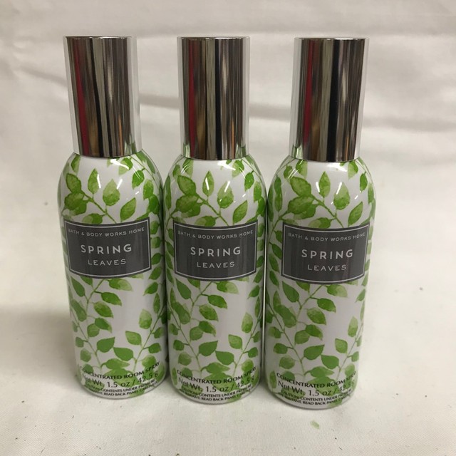 Bath & Body Work (3) SPRING LEAVES Concentrated Room Fragrance Spray x 3!! eBay