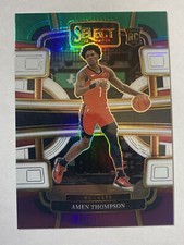 Select 2023-24 Amen Thompson Rookie Concourse Green White Purple Tri-Color 96 RC