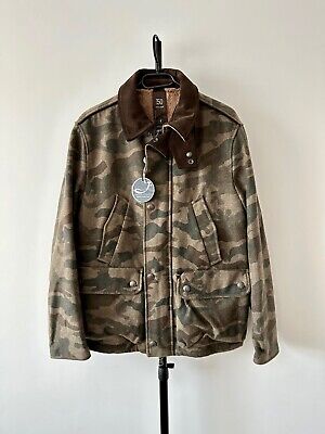 Jacob Cohen Military Camo wool blend fur lined coat jacket Jacob Cohen Military Camo wool blend fur lined coat jacket