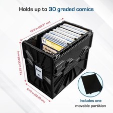 BCW Plastic Black CGC Graded Comic Book Box Acid Free Storage Tote Bin
