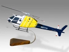 Aerospatiale AS350D Desk Wood Helicopter New Model Large Scale 1/24