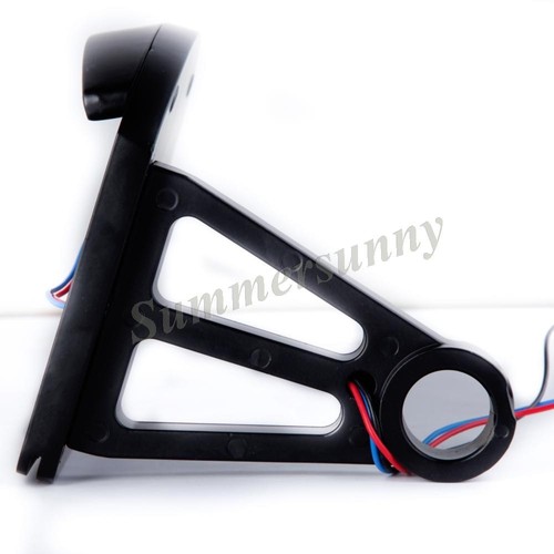 Luz trasera negra con soporte de matrícula de montaje lateral para motocicletas Harley Choppers - Imagen 6 de 9