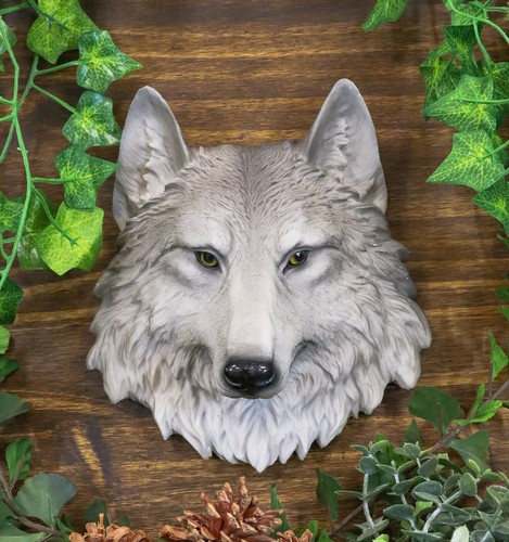 Ebros Direwolf Gray Wolf Mini Wall Decor Timber Wolf Canis Lupus Wall Plaque - 第 1/9 張圖片