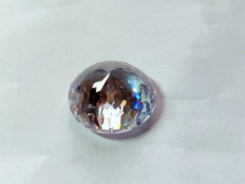 92.74 Ct Round Cut Natural Large White Color Zircon Certified Loose Gemstone A++ - Picture 6 of 9
