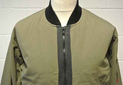 VERKAUF! NEU HERREN RETRO INDIE MILITÄR GEPOLSTERTER REISSVERSCHLUSS BOMBERJACKE MANTEL (GRÜN) k40 - Bild 3 von 4