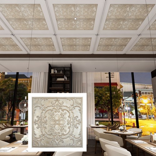 Artistic Ceiling Tiles, 3D Embossed Wall Panel, for Barber house PL19 DCCG 10pcs - Picture 2 of 24