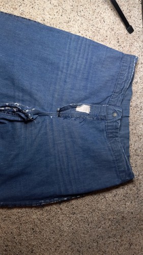 60s hippy jeans Patches Egg Smileyface Dream Balloon Jaguar ☔ 28"Flares Vintage - Picture 24 of 24