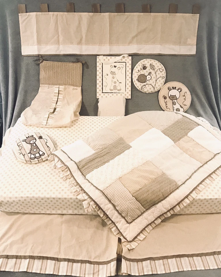 Juego de cuna COCALO bebé guardería alta costura beige neutro niño niña ropa de cama y decoración Foto 2 de 4