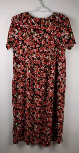 J.B.S. Ltd Dress Short Sleeve Long Multicolor Floral Pattern Womens Size 12 VTG - Picture 2 of 9