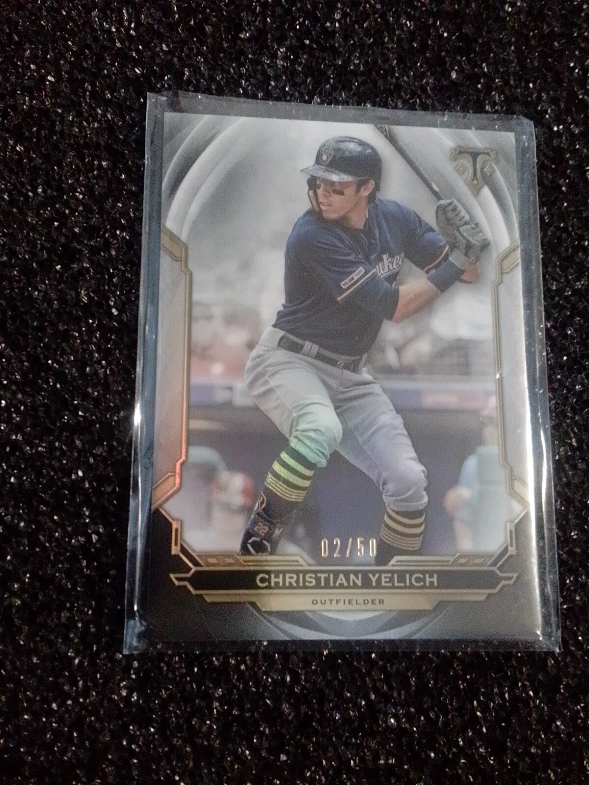 2019 Topps Tribute CHRISTIAN YELICH Gold PARALLEL BREWERS 2/50