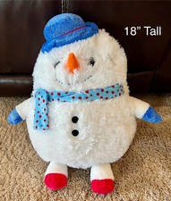 New 18  Battery Operated Light Up Plush Snowman Christmas