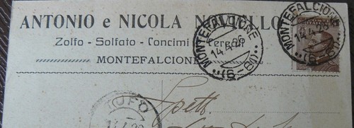MONTEFALCIONE (AV)1926_ANTONIO e NICOLA NOVIELLO_NEGOZIANTI_ORDINATIVO AUTOGRAFO - Foto 2 di 3