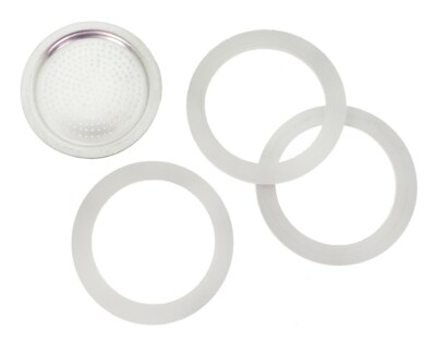 3er SET DICHTRING + 1 SIEB DICHTUNG GUMMI ESPRESSOKANNEN Espresso Kocher Maker