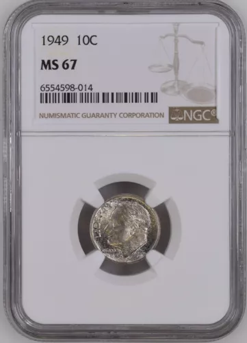 1949 10C Roosevelt Dime NGC MS67   6554598-014