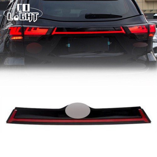 For Toyota Highlander 2014-2019 W/Hole Smoked LED Rear Tail Trunk Brake Light  - Picture 14 of 17