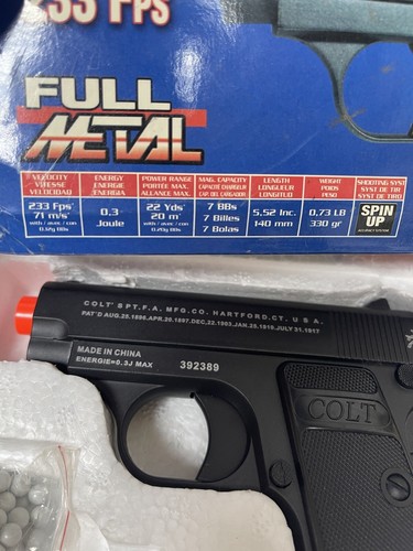 full metal colt 25 bb Gun Yr 2010 Model New With Box - Picture 2 of 6
