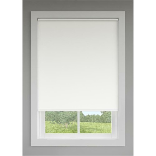 55" x 78" White Room Darkening Cordless Vinyl Roller Window Shade - Picture 7 of 7