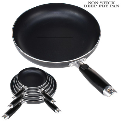 Non Stick Deep Frying Pan 12cm 18cm 20cm 24cm 28cm 30cm Mini Pan Gas Electric UK