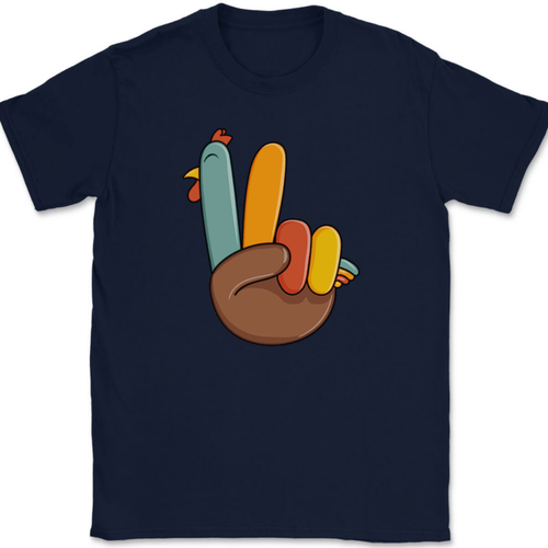 T-Shirt Türkei Hand Thanksgiving lustig Urlaub Frieden Humor Grafik Geschenk Shirt - Bild 6 von 10
