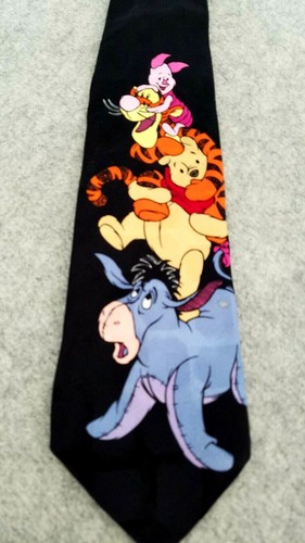 Corbata TIE POOH & Friends Eeyore Tigger Piglet 100% Seda Disney Myanmar - Imagen 2 de 7