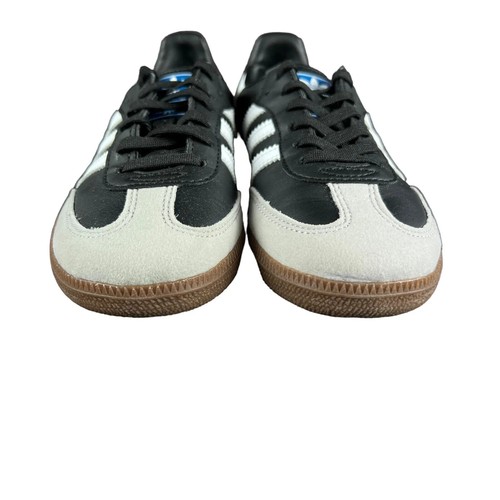 Adidas Samba OG C Vegan Black Grey White Shoes GZ8349 Youth Boy's Sz 11K - 2 Y - Picture 2 of 9