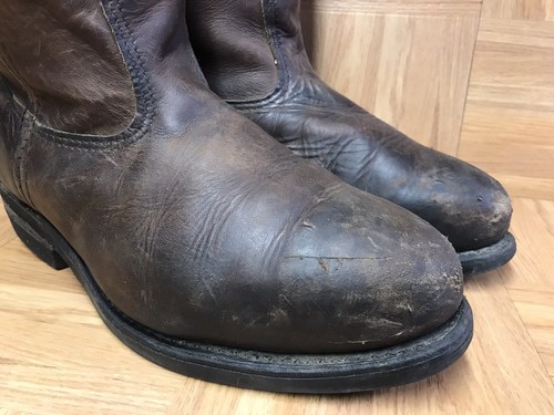 RARE🔥 Red Wing 2214 PECOS Steel Toe Brown Leather Boots S 8 EEE Extra Wide WORN - Picture 2 of 12