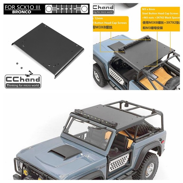 CChand Alloy Metal Top Roof Rack for Axial SCX10 III BRONCO 1/10 RC CAR PART CChand Alloy Metal Top Roof Rack for Axial SCX10 III BRONCO 1/10 RC CAR PART