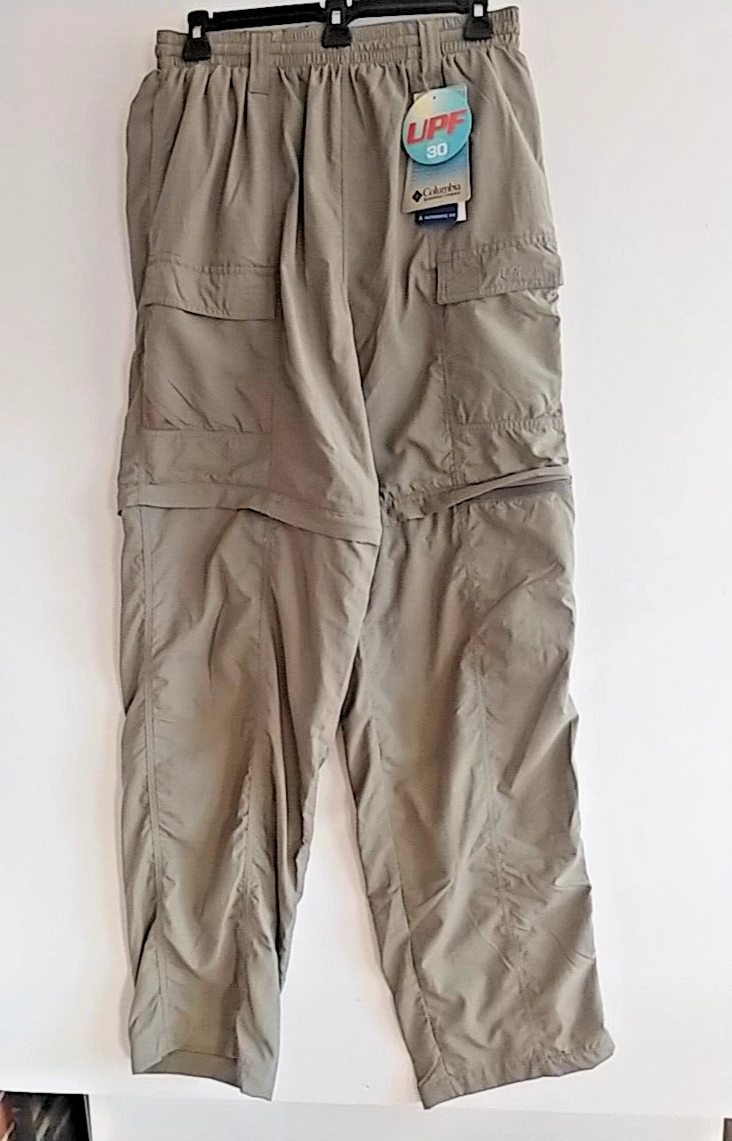 Columbia Mens Size S Pants/Shorts Sage PFG UPF 30 Aruba Convertible Outdoor NWT