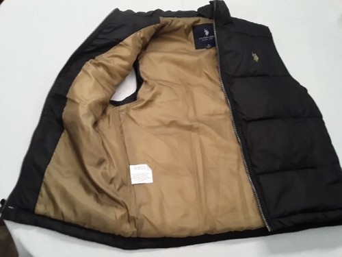 U.S. POLO ASSN. Mens Puffer Vest Small Black Full Zip - Picture 9 of 14