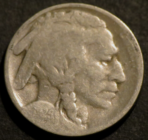1925 S Buffalo Nickel Semi-Key Date Restored Five Cent 5c Coin D543