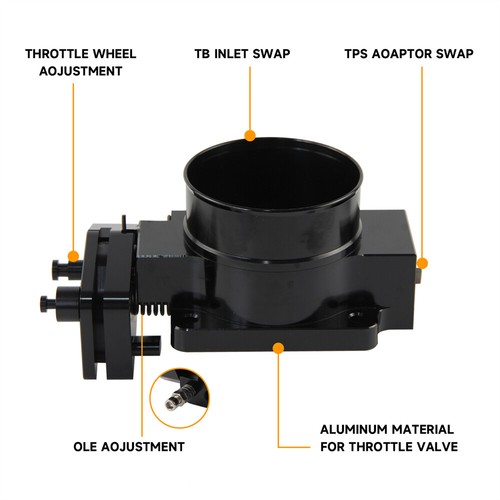 76mm Aluminium Billet Drosselklappenstutzen Für 96-04 Ford Mustang GT 4.6L V8 - Picture 5 of 9