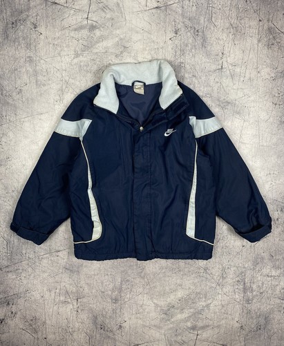 Vintage Nike Swoosh Embroidered Big Logo Jacket Windbreaker Kids Size M 10/ 12 - Picture 4 of 22