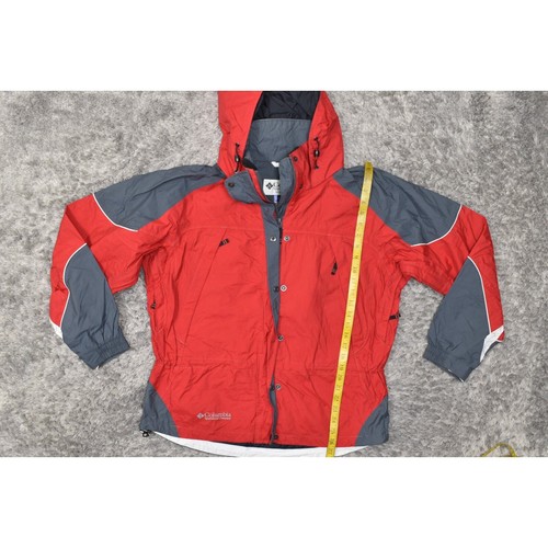 Columbia Omni Shield Interchange Women's Red Nylon Windbreaker Jacket L Solid - Picture 8 of 8