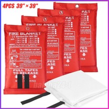 4x Large Fire Blanket Fireproof For Home Kitchen Office Caravan Emergency Safety