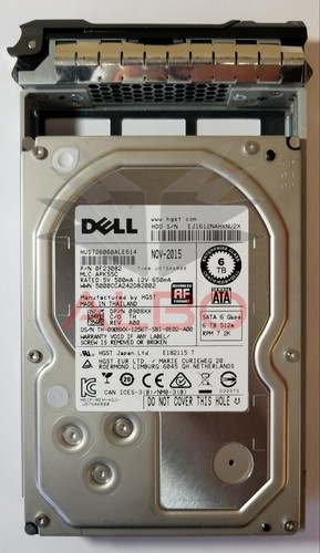 Dell 0908XX 6TB HDD 7.2K RPM 3.5" SATA Model: HUS726060ALE614 DP/N: 908XX - Picture 1 of 3