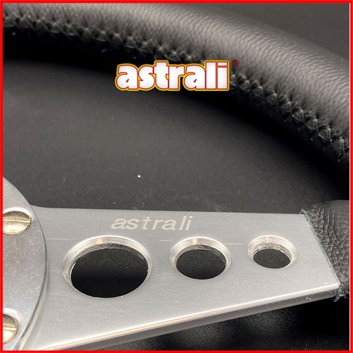 14" 100% Leather Rim & Alloy Steering Wheel Suits Classic Car Moto-Lita Boss - Picture 3 of 8